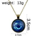 Troll Hunters Vintage Amulet Pendant Necklaces Bronze Color Chain Blue Crystal for Childrends Toys Women Men Jewelry Gifts. 