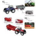 Goglor Farm Tractor Toy, Pawaca 4 Pcs Diecast Cars toys Glide Farm Engineering Construction Vehicles for Kids Boys Toddlers, Harvester Sprinkler Dumper Tractor. 