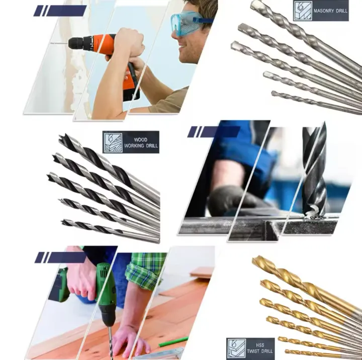 16PCS%20Multifunctional%20Woodworking%20Drill%20Bit%20Set%20Electric%20Hole%20Tool%20Kit%202-10mm%20Drill%20Bits%20Combination%20Set%20HSS%20Titanium%20Twist%20Drills%20to%20Metal%20+%20Wood%20Drills%20+%20HSS%20Rock%20Concrete%20Drill%20Set%20Masonry%20Twist%20Wood%20Drill%20Bit%20Set%20Concrete%20Brick%20Drywall%20drill%20barma%20-%20Image%205