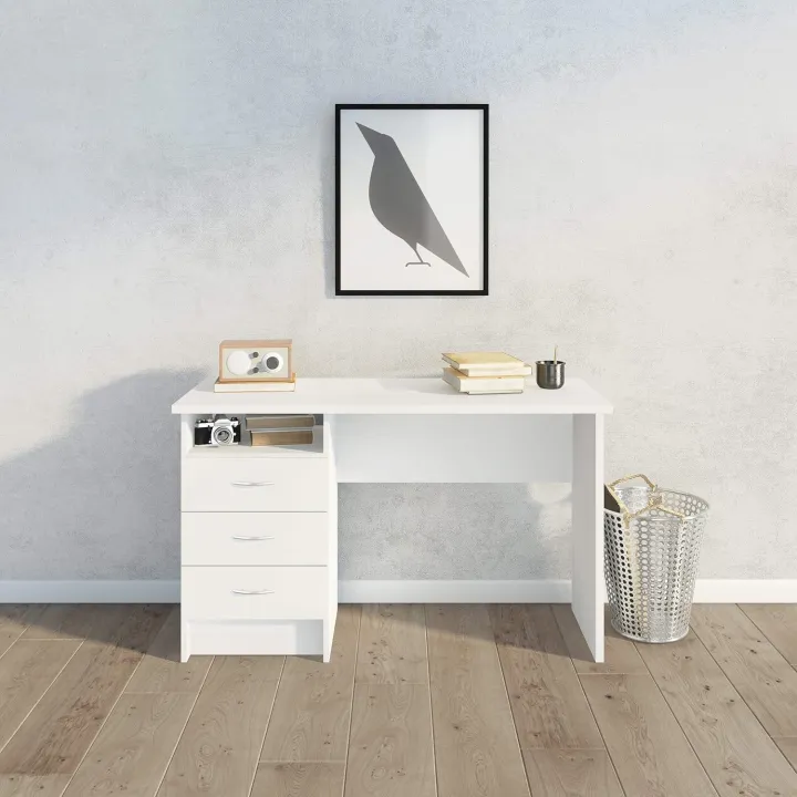 Arqam.B Whitman Desk with 3 Drawers, Computer table, computer study ...