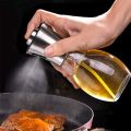 Oil Sprayer Mister Dispenser Olive Oil Bottle Atomizer Cooking Refillable Glass 200ml for BBQ Roasting Kitchen Salad Baking Frying with Mini Funnel. 