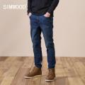 2021-Winter & Summer-New-Fleece-Lining-Jeans-Men-Slim-Fit-Tapered-Denim. 