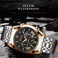 Poedagar Luxury Men's Watches Waterproof Stainless Steel Strap Quartz Men's Watches Luminous Calendar Luxury Brands Fashion Watches for Men. 