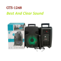 GTS-1248 Speaker 8inch Speaker Music Speaker Portable Rechargeable Speaker Wireless Speaker Bluetooth Speaker With Microphone Speaker Super Loud Woofer Speaker Loud Speaker Rechargeable Mp3 8 Inch Speaker FM Radio USB and Memory Card Supported Speaker. 