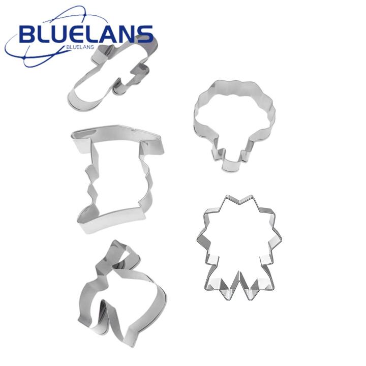 Graduation Cookie Cutter Set Graduation Cookie Cutters Set Perfect for Party Decorations Stainless Steel Cap Diploma Gown Shapes Ideal for Jellies Cheeses Fruits 5pcs Kindergarten Graduation