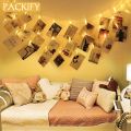 PACKIFY 10 LED Photo Clips String Fairy Lights Battery Operated for Room Decoration. 