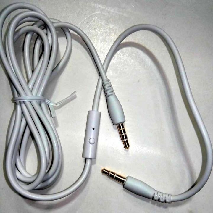 inline mic stereo + stereo cable , aux cable with builtin microphone , trrs to trs aux mic cable
