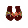 Women's Butterfly Design Black Velvet Chappal – Fashionable, Comfortable, Easy to Walk, Durable, Available in Multiple Sizes. 