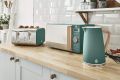 Swan Nordic Jug Kettle, 1.7 Litre, Pine Green, Rapid Boil, Wood Effect Handle, Scandi Design, Soft Touch Housing and Matte Finish, 3kw, SK14610GREN Note.(handle color miner damage). 