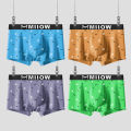 MiiOW 4Pcs Boxers Men Underwear Breathable Innerwear Printing Man Boxer Men's Panties Male Trunks Underpants M1050. 