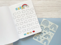 Rainbow Stencil for Bullet Journal and Planner Reusable - Size A5. 