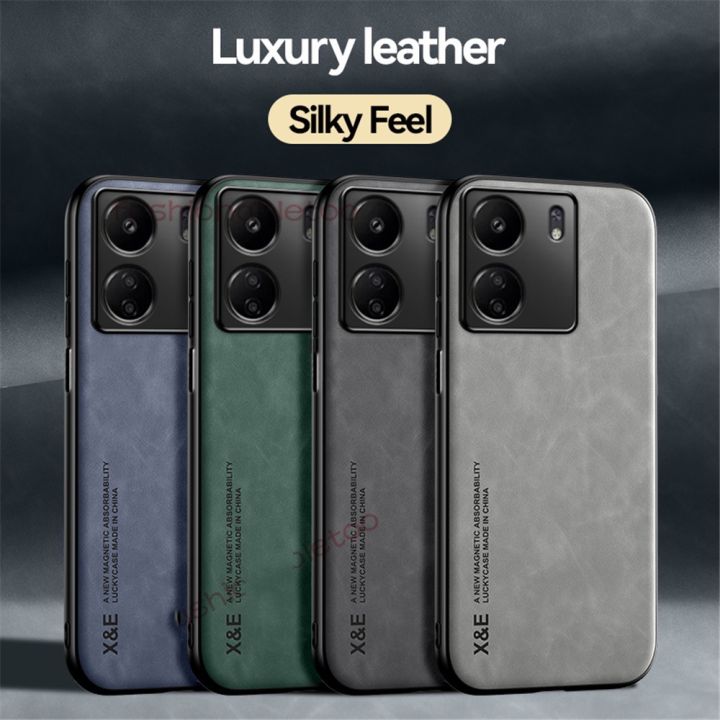 Leather Phone Case For Redmi 13C 13 C Redmi13C Redmi13 C 23100RN82L 2023 Casing Fashion Couple Soft TPU Edge Protection Bumper Shockproof Back Cover