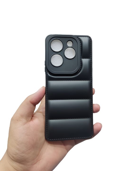 Infinix Hot 40 / Hot 40 Pro / Tecno Spark 20 Pro Back Cover Soft Shine Matt Puffer Down Jacket Back Cover