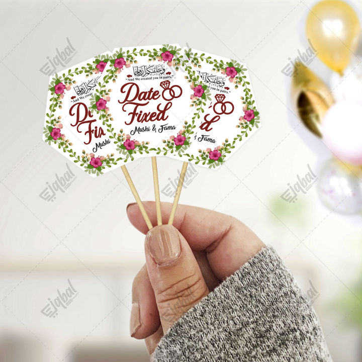 Customized%20Date%20fixed%20Mithai%20Cupcake%20Toppers%20Pack%20of%2010%20Engagement%20Topper%20for%20Wedding%20Party%20Celebration%20-%20Image%203