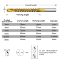 6PCS/Set Titanium Coated Drill Bit Spiral Jagged Saw Drill Bit Composite Drill Bit Twist Drill Bit. 