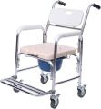 3-in-1 Commode Chair, Shower Chair & Wheelchair – Heavy Duty, Extra Height, Imported Mobility Aid for Seniors & Patients. 
