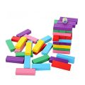 50PCs and 100pcs Domino Wooden Blocks | Colorful Wooden Domino Blocks Set. 
