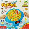 Fishing Game - Fish Catching Game Big with 21 Fishes and 4RODs, Includes Music and Lights Toys for 3 Years Old Boys & Girls. 