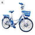 Model Wear Alloy Model knick - Mini Model Alloy Biycle Diecast Pink Finger City Bike With Shock-absorbing Adult Simulation Collection Gifts Toys for boys and girls  Bicycle Model Toy for Kids. 