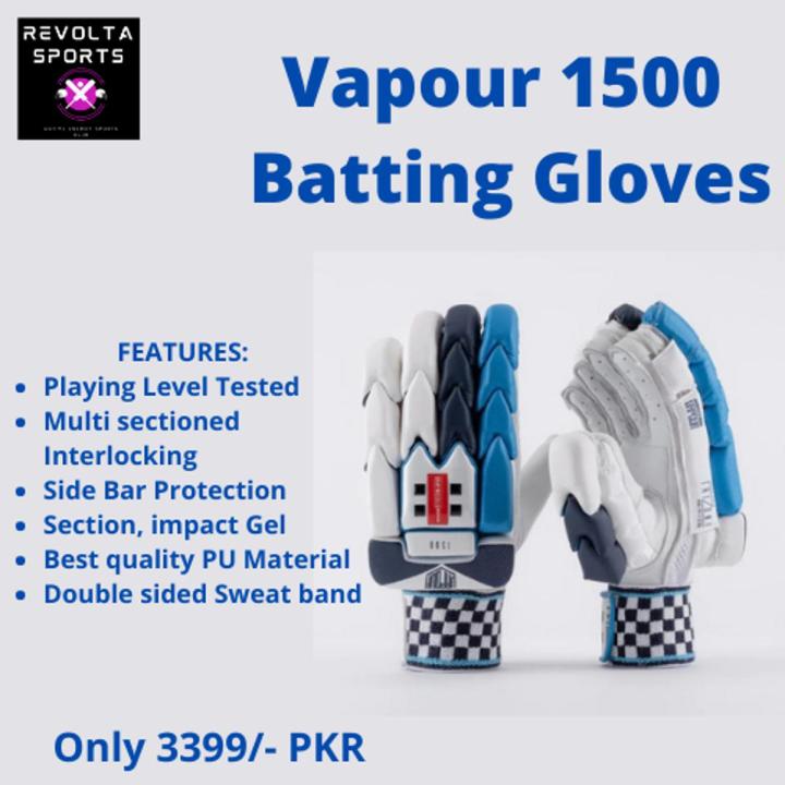 Blue Vapour 1500 Edition Batting Gloves | Gray Nicolls Quality Batting Gloves For Professional Batters | Latest 2022 Gray Nicolls Blue Vapour Batting Gloves | Superior Quality Vapour Blue 1500  Batting Gloves