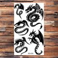 【HOT】 Black Scorpion Temporary Tattoos For Adults Men Realistic Dragon Wolf Tiger Thorns Fake Tattoo Sticker Hand Leg Tatoos Creative. 