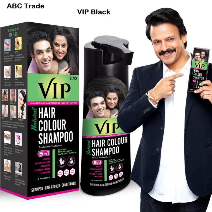 VIP Black  HAIR COLOUR SHAMPOo 180ml