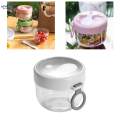 Overnight Jar Portable with Lid Spoon Yogurt Bowl for Travel white. 