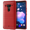 【ThinkWay】Shock Absorption Cover Soft TPU Anti Scratch Carbon Fiber Design Back Case for HTC U12 Plus/U12+. 