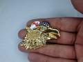 EAGLE Gold Logo Metal Emblem Metal Body Monogram For Car Motorcycle Decorative Metal Marka Self Adhesive Metal Logo. 