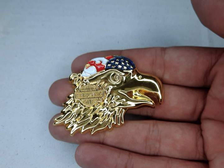 EAGLE Gold Logo Metal Emblem Metal Body Monogram For Car Motorcycle Decorative Metal Marka Self Adhesive Metal Logo