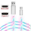 LED light Glowing Lightning Cable Mobile iPhone Charging Cables Apple iPhone IOS Android Micro Type C Fast USB Charger. 