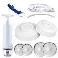 Mason Jar Sealer Kit Odorless Jar Sealer For Mason Jars Food-Grade Silicone Food Storage Vacuum Sealer Kit Extend Shelf Life. 