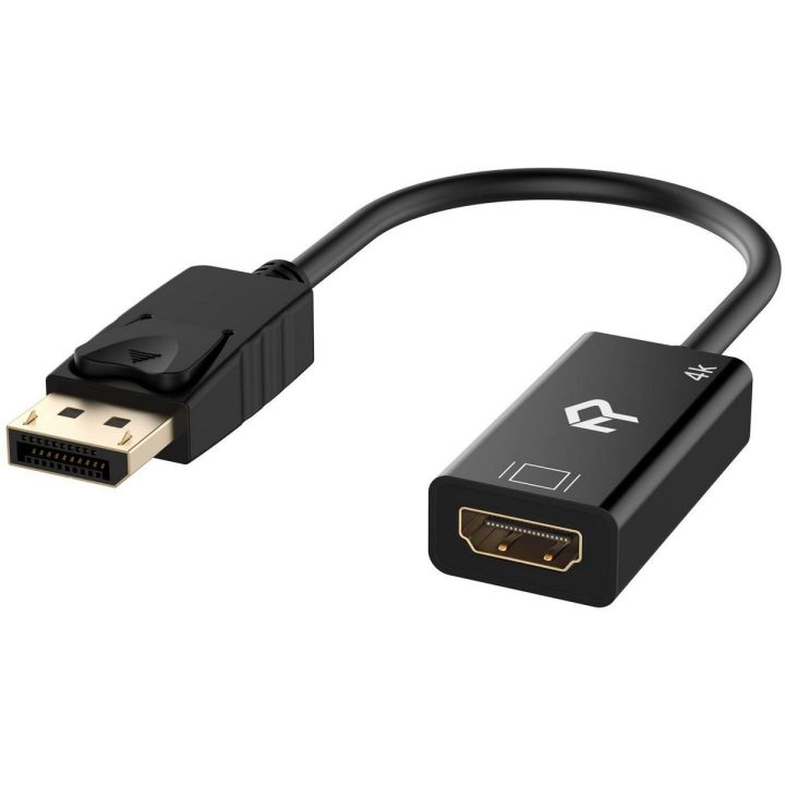 Rankie R-1140 DisplayPort (DP) to HDMI Adapter, 4K Resolution Ready Converter with Audio, Black