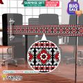 Gift City Presents Ajrak Design Wall Decorative Self Adhesive Tile Border Stickers Multiple Quantity -  24x7 cm for Bathroom Kitchen Wall Wallpaper Border Decoration. 