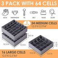 Socks Drawer Organizer Divider, 24 Cells Box Foldable Socks Organizer Closet Organizer Organizer Underwear Storage Boxes to Hold Socks. 
