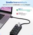USB 3.0 Hub 4 Ports High Speed usb 3.0 port Hub Splitter Fast Data Transfer USB Hub Extender Extension Connector Compatible Windows PC / Mac / Surface Pro / Laptop / Printer / Mobile HDD / LED Light USB HUB. 