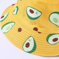 Avocado Bucket Hat for Men Women Fisherman Sun Hat Full Print Outdoor Beach Travel Summer Cap Uni Reversible Double-Side-Wear. 