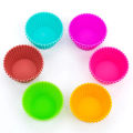 6PCS Silicone Cake Cupcake Cup Cake Tool Bakeware Baking Silicone Mold Cupcake - Multicolor And Random Design will be Delivered. 
