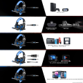PRO - II RGB Gaming Headphones with Mic for Gaming PC Pubg Mobile PS4 Laptop - 360 Surround Sound Super Bass Vibration Over the Ear Wired Head Phones Gaming Headset with Noise Cancelling Micophone - By Unique Mall. 