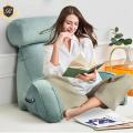 All Season Reading Pillow Office Sofa Bedside Back Cushion for Chair 16x18 inches Backrest Pain Relief Cushion with Removable Neck Pillow. 