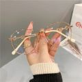 Vintage New Oval Metal Frame Glasses Women Fashion Optical Myopia Blocking Eyewear Popular Reading Anti-blue Light Eyeglasses. 