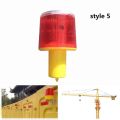 Solar Powered LED Traffic Strobe Warning Lights Flicker Beacon Road Barricade. 