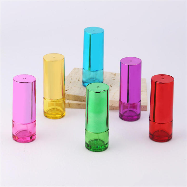 Glass Perfume Bottle With Cap Coloured Glass Test Tube Coloured Glass Fragrance Bottle Empty Glass Bottles For Samples Portable Glass Perfume Bottle