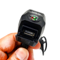 Motorcycle Mobile Charger USB 2A with Compas-s Water Resistant Bike Charger Handle Mount. 
