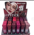 Beauty Model Matte Lipstick Box - Set of 24 Vibrant Shades. 