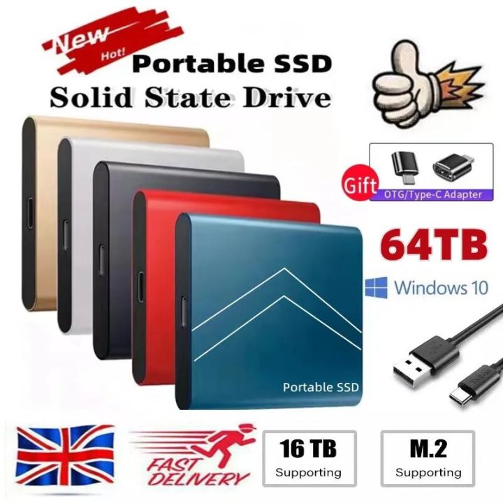 2024 New Portable SSD 1TB External Solid State Drive 4TB High capacity Hard Disk M.2 Portable storage USB 3.1 Hard Drives
