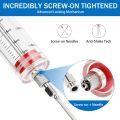 1 Pack Plastic Marinade Injector Syringe with Screw-on Meat Needle for BBQ Grill,1.1oz (30ml) Red. Meat Injector Kit, Turkey Injector Syringe, Marinade Needles for Home Yummy Smoked,Portable for Party. 