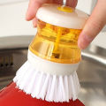 Kitchen Accessories Dish Washing Brush With Liquid Soap Dispenser Brush Pot Hand Washing Creative Kitchen Tools 1 Pc. 