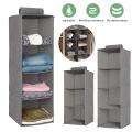 Closet Organizer Hanging Storage Bag Wardrobe Cloth Organizer 5/6 Layers Shelf Foldable Rack Shelves. 