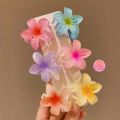 Flower Claw Clips - 6 Pc's Hair Clips for Girl | Women – Glossy Hair Catcher, Strong Grip Hair Clip for Thick & Thin Hair, Trendy Flower Hair Accessories for Daily & Party Wear. 